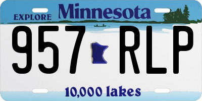MN license plate 957RLP