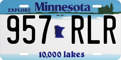MN license plate 957RLR