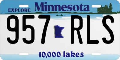MN license plate 957RLS