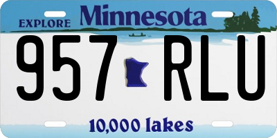 MN license plate 957RLU
