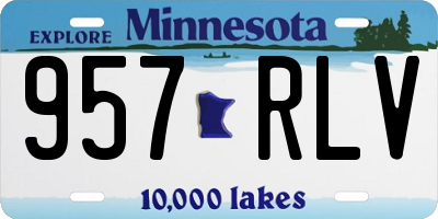 MN license plate 957RLV