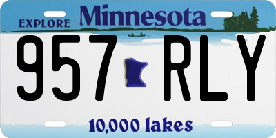 MN license plate 957RLY