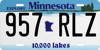 MN license plate 957RLZ