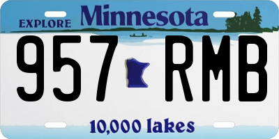 MN license plate 957RMB