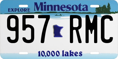 MN license plate 957RMC