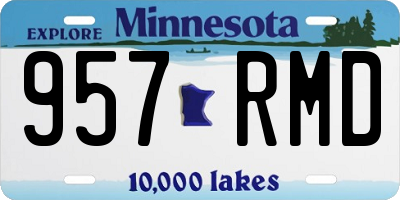 MN license plate 957RMD
