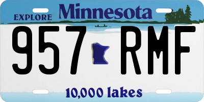 MN license plate 957RMF