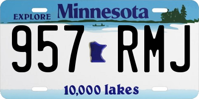 MN license plate 957RMJ