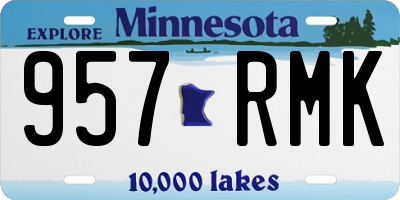 MN license plate 957RMK