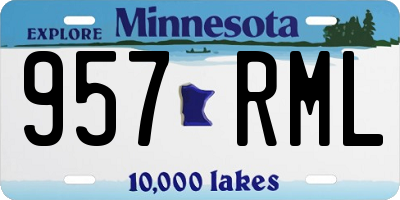 MN license plate 957RML