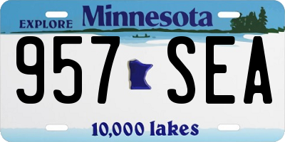 MN license plate 957SEA