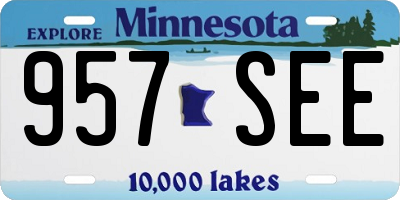 MN license plate 957SEE