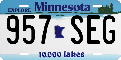 MN license plate 957SEG