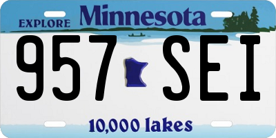 MN license plate 957SEI