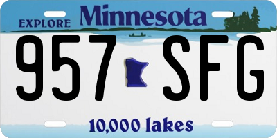 MN license plate 957SFG
