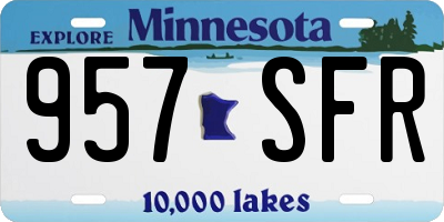 MN license plate 957SFR