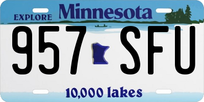 MN license plate 957SFU