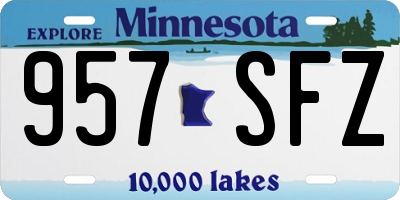 MN license plate 957SFZ