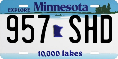 MN license plate 957SHD