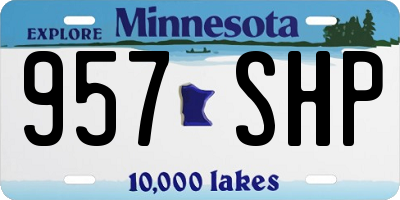 MN license plate 957SHP