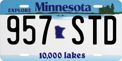 MN license plate 957STD