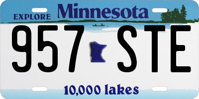 MN license plate 957STE