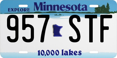 MN license plate 957STF