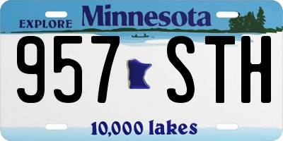 MN license plate 957STH