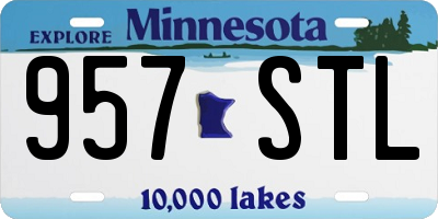 MN license plate 957STL