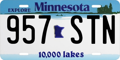 MN license plate 957STN