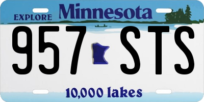 MN license plate 957STS