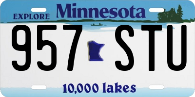 MN license plate 957STU