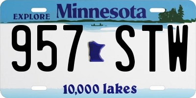 MN license plate 957STW