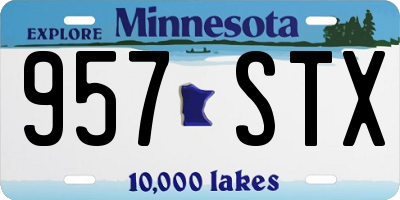 MN license plate 957STX