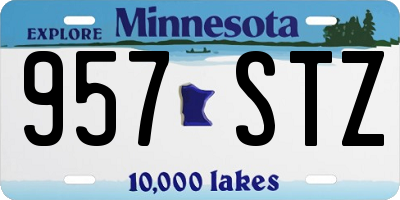 MN license plate 957STZ