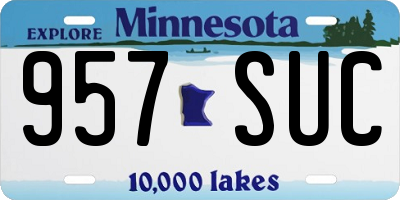 MN license plate 957SUC