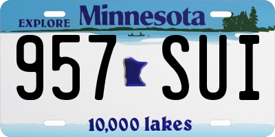 MN license plate 957SUI