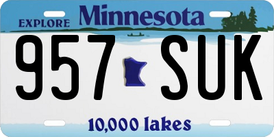 MN license plate 957SUK