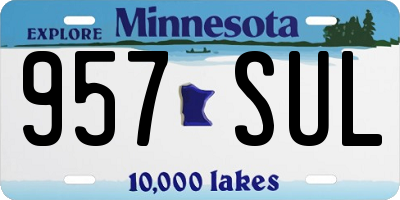 MN license plate 957SUL
