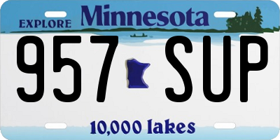 MN license plate 957SUP