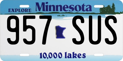 MN license plate 957SUS