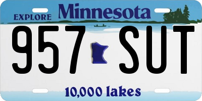 MN license plate 957SUT
