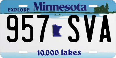 MN license plate 957SVA