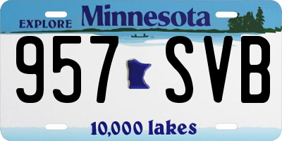 MN license plate 957SVB