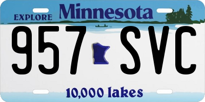 MN license plate 957SVC