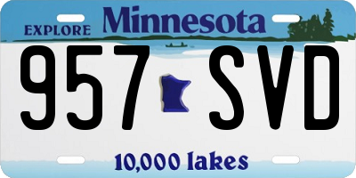 MN license plate 957SVD