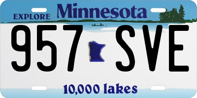 MN license plate 957SVE