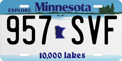 MN license plate 957SVF