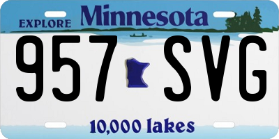 MN license plate 957SVG