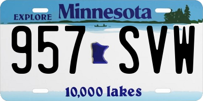 MN license plate 957SVW